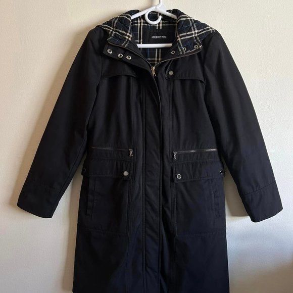 Size Med London Fog Hooded Thermolite Coat - Picture 9 of 9